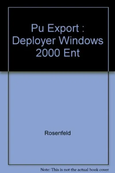 Visuel de Pu Export : Deployer Windows 2000 Ent