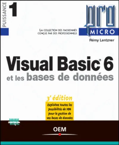 Visuel de Visual Basic 6 et les bases de données