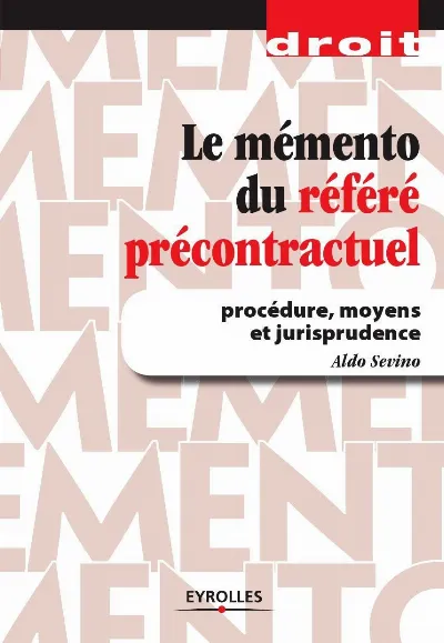 Visuel de Le mémento du référé précontractuel