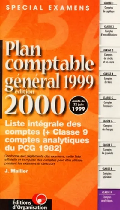 Visuel de Plan comptable général 1999-2000