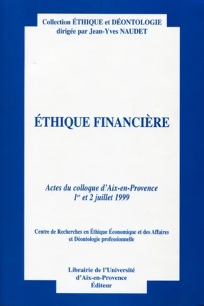 Visuel de Ethique financiere