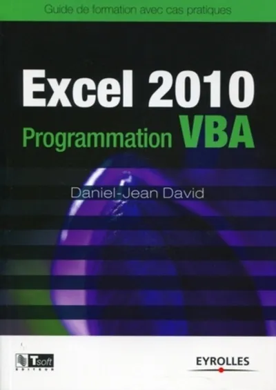 Visuel de Excel 2010, programmation VBA