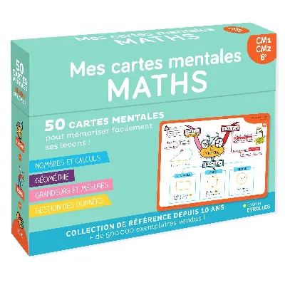 Visuel de Mes cartes mentales maths - CM1, CM2, 6e (cycle 3)