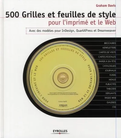 Visuel de 500 grilles et feuilles de styles pour l'imprime et le web  (avec cd rom)