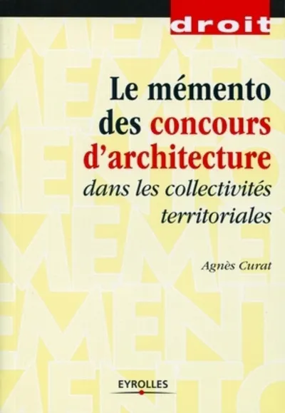 Visuel de Mémento des concours d'architecture dans les collectivités territoriales