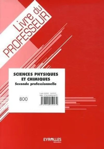 Visuel de Sciences physiques et chimiques - seconde professionnelle avec dvd-rom