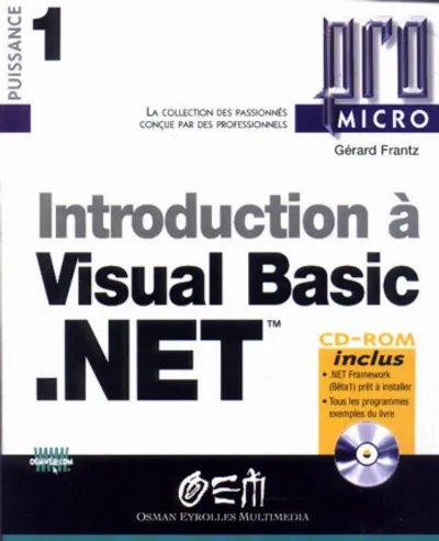 Visuel de Introduction à Visual Basic .NET