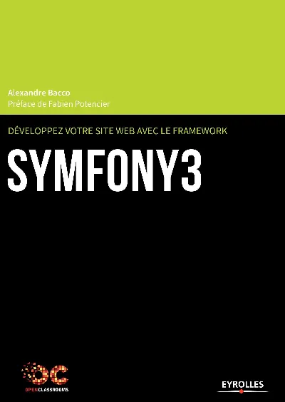 Visuel de Developpez votre site web avec le framework symfony3