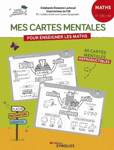 Visuel de Mes cartes mentales pour enseigner les maths - Cycle 2 : CP, CE1, CE2