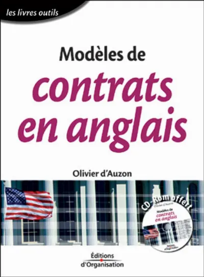 Visuel de Modeles de contrats en anglais avec cd-rom