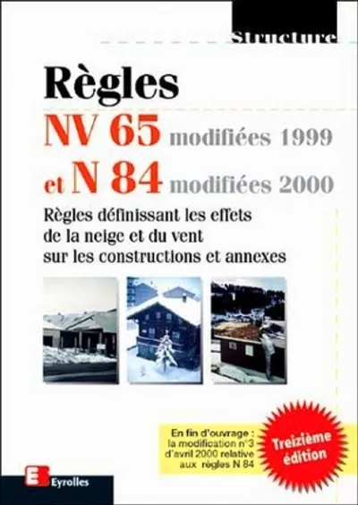 Visuel de Règles NV 65 modifiées 99 et N 84 modifiées 2000