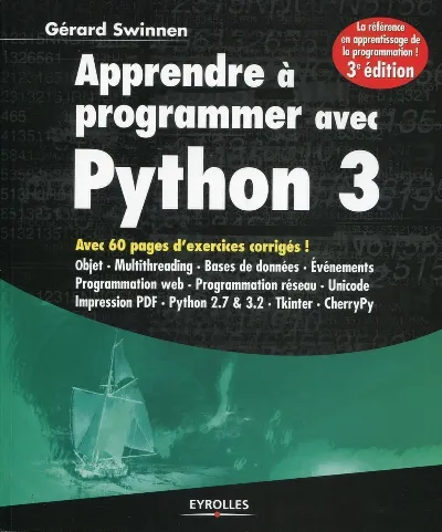 Visuel de Apprendre à programmer avec python 3