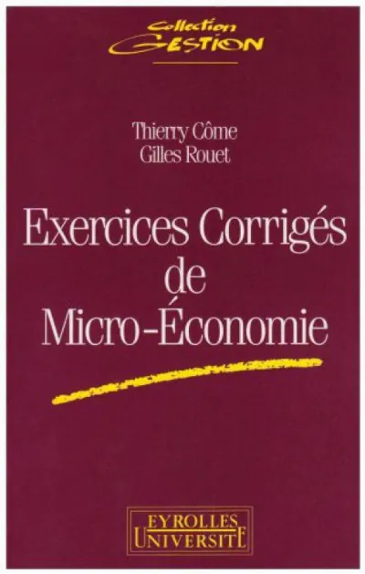 Visuel de Exercices Corriges De Microaeconomie