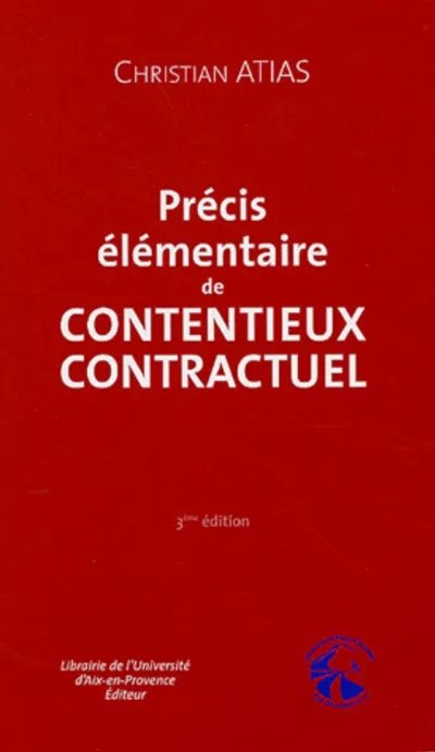 Visuel de Precis elementaire de contentieux contractuel