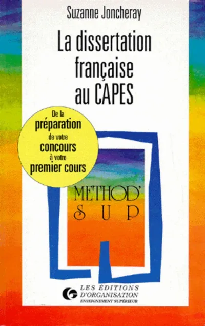 Visuel de La Dissertation Francaise Au Capes