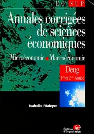 Visuel de Annales corrigées de sciences économiques