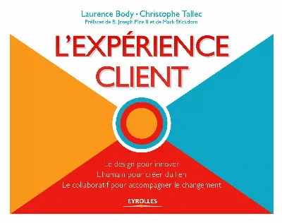 Visuel de L'expérience client, le design pour innover, l'humain pour créer du lien, le collaboratif pour accompagner le changement