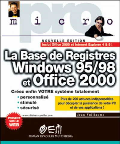 Visuel de La base de Registres Windows 95/98 et Office 2000