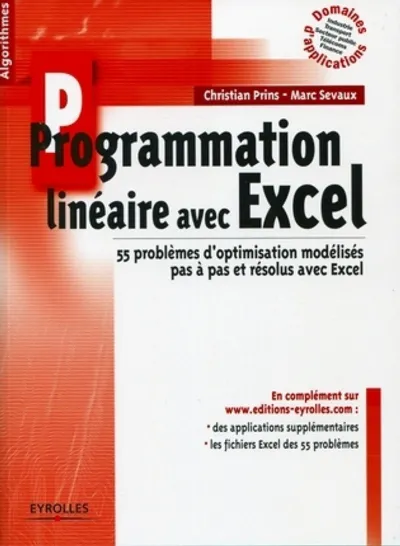 Visuel de Programmation linéaire avec Excel