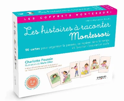 Visuel de Les histoires à raconter, 90 cartes pour organiser la pensée, se repérer dans le temps et favoriser l'expression orale, 3-6 ans, approuvé par des éducateurs Montessori