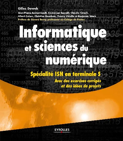 Visuel de Informatique et sciences du numerique. specialite isn en terminale s.avec des ex