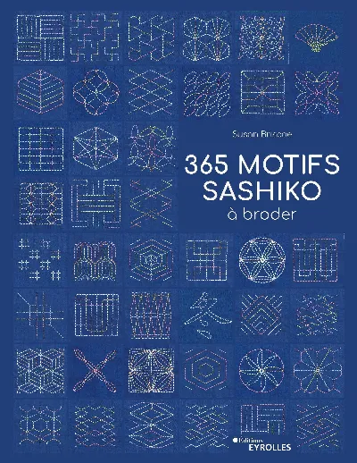 Visuel de 365 motifs sashiko à broder